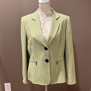 Tahari: Arthur S. Levine Lime Green Blazer - 12